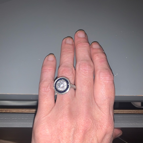 Art Deco 2 ct  old European Cz ring - Picture 5 of 7